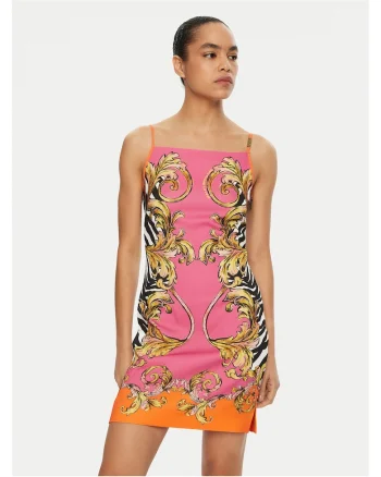 Rochie de vara,  roz, colorata