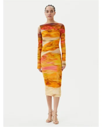Rochie de cocktail dama  colorata, fabricatie de calitate