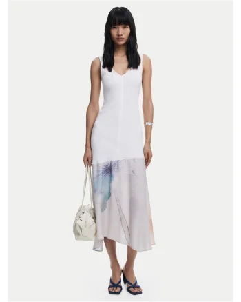 Rochie casual de dama  alba