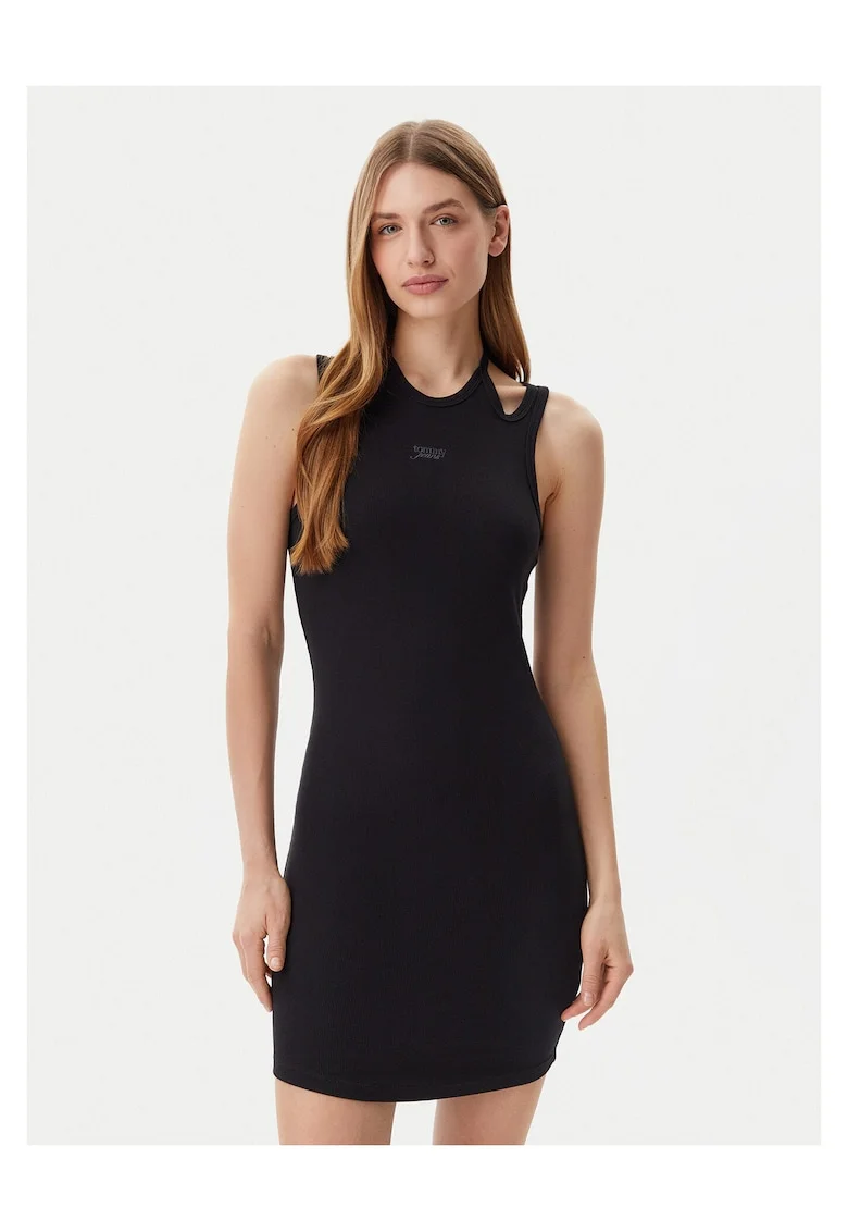 Rochie casual dama,  negru, din material confortabil