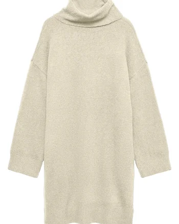 Rochie tricotata de dama,  bej, femei