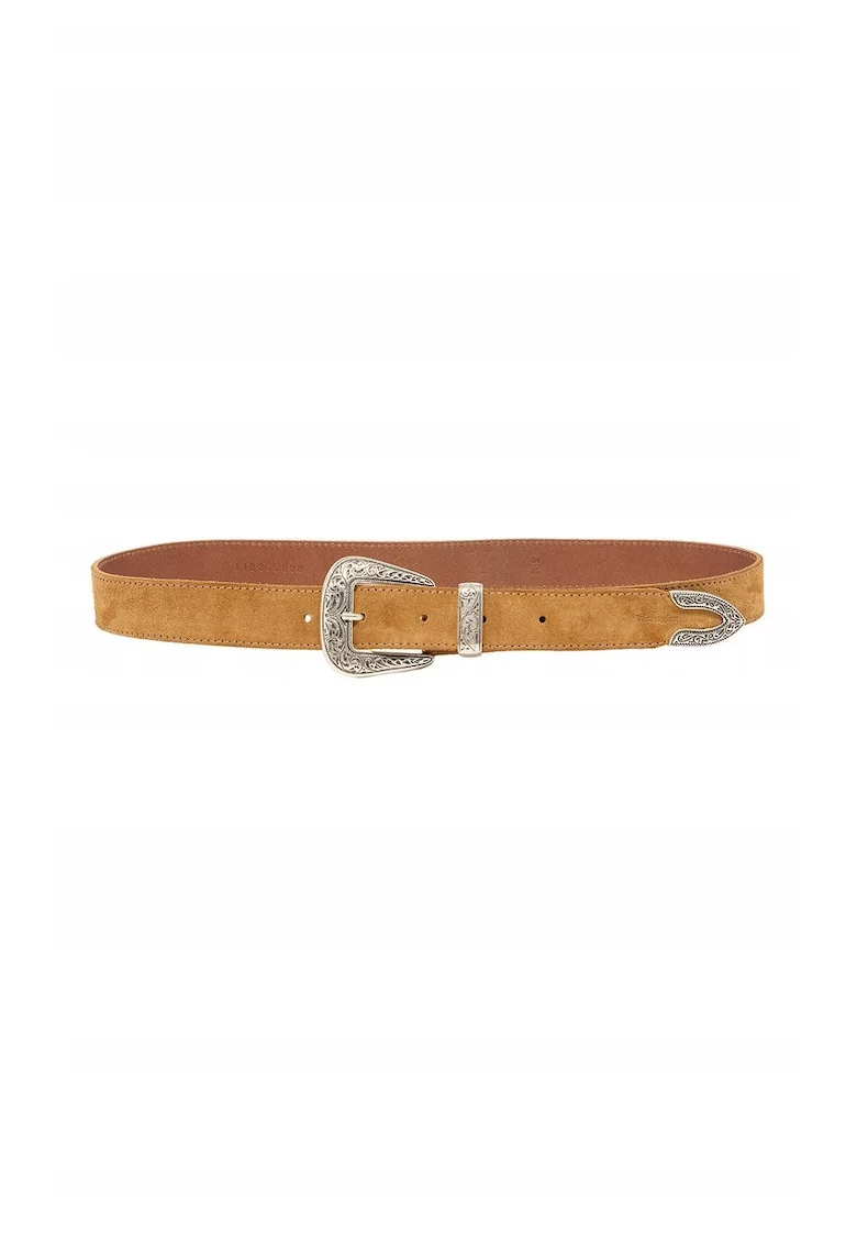 Cureaua Dama,  Western Belt, Model Clasic, Catarama Din Metal, Reglabil, Reutilizabile, Pentru Pantaloni, Blugi, Rezistenta La Uzura Si Rezistenta La Zgarieturi, 100% Piele Naturala, Maro, Caramel