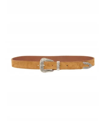 Cureaua Dama,  Western Belt, Model Clasic, Catarama Din Metal, Reglabil, Reutilizabile, Pentru Pantaloni, Blugi, Rezistenta La Uzura Si Rezistenta La Zgarieturi, 100% Piele Naturala, Maro, Caramel