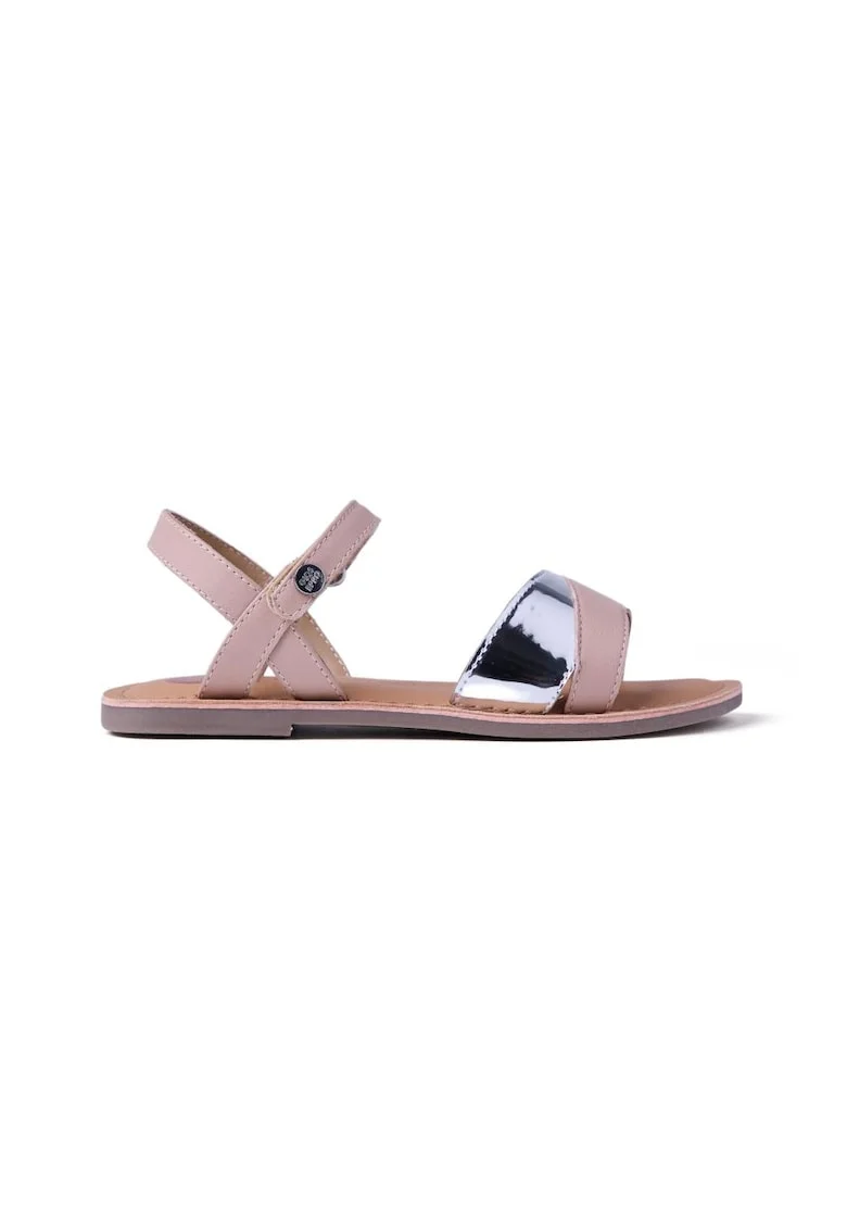 Sandale din piele cu inchidere velcro Awendo, Roz pastel