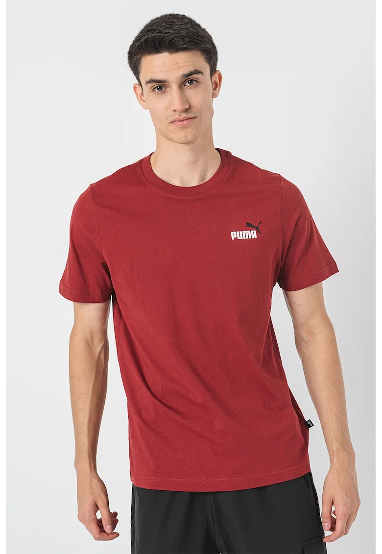 Tricou din bumbac Essentials+, Rosu inchis
