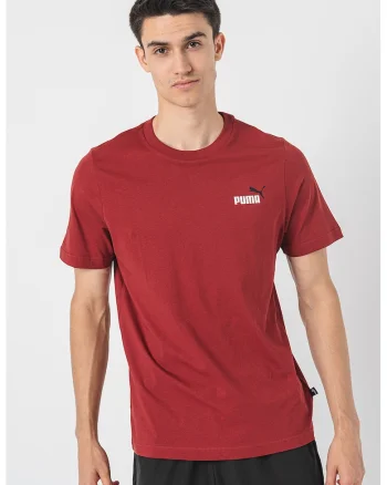 Tricou din bumbac Essentials+, Rosu inchis