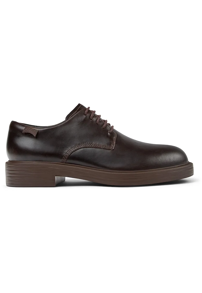 Pantofi derby de piele Dean, Maro inchis