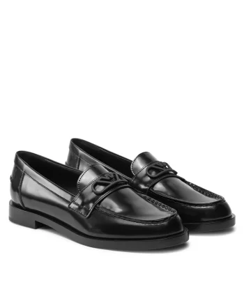 Mocasini dama,  piele naturala, negru,