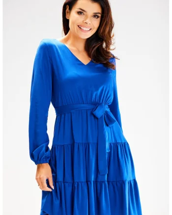 Rochie dama  Viscoza, A603 - Albastru -