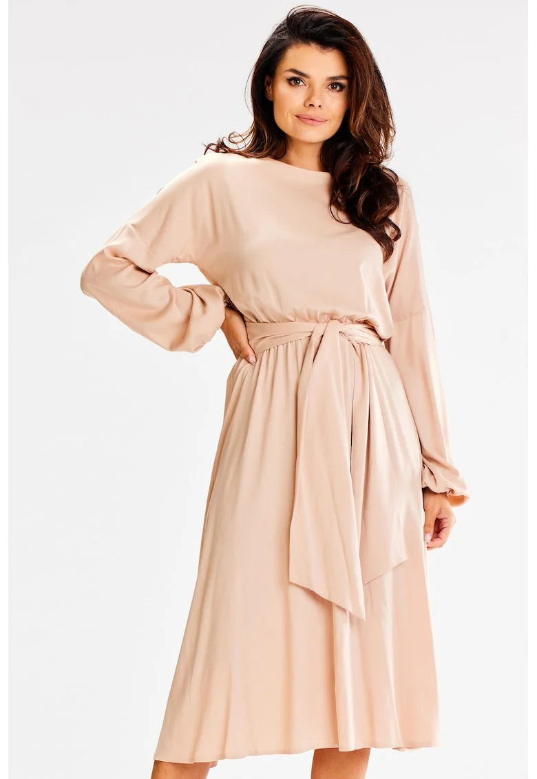 Rochie dama  Viscoza, A602 - Bej -