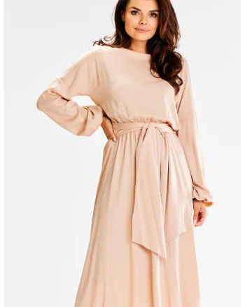 Rochie dama  Viscoza, A602 - Bej -