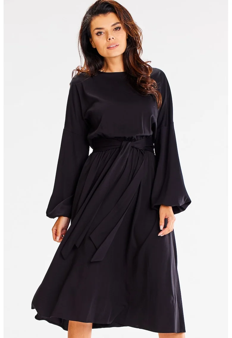 Rochie dama  Viscoza, A602 - Neagra -