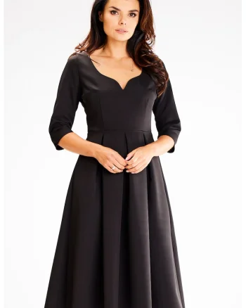 Rochie dama  Poliester, A598 - Neagra -
