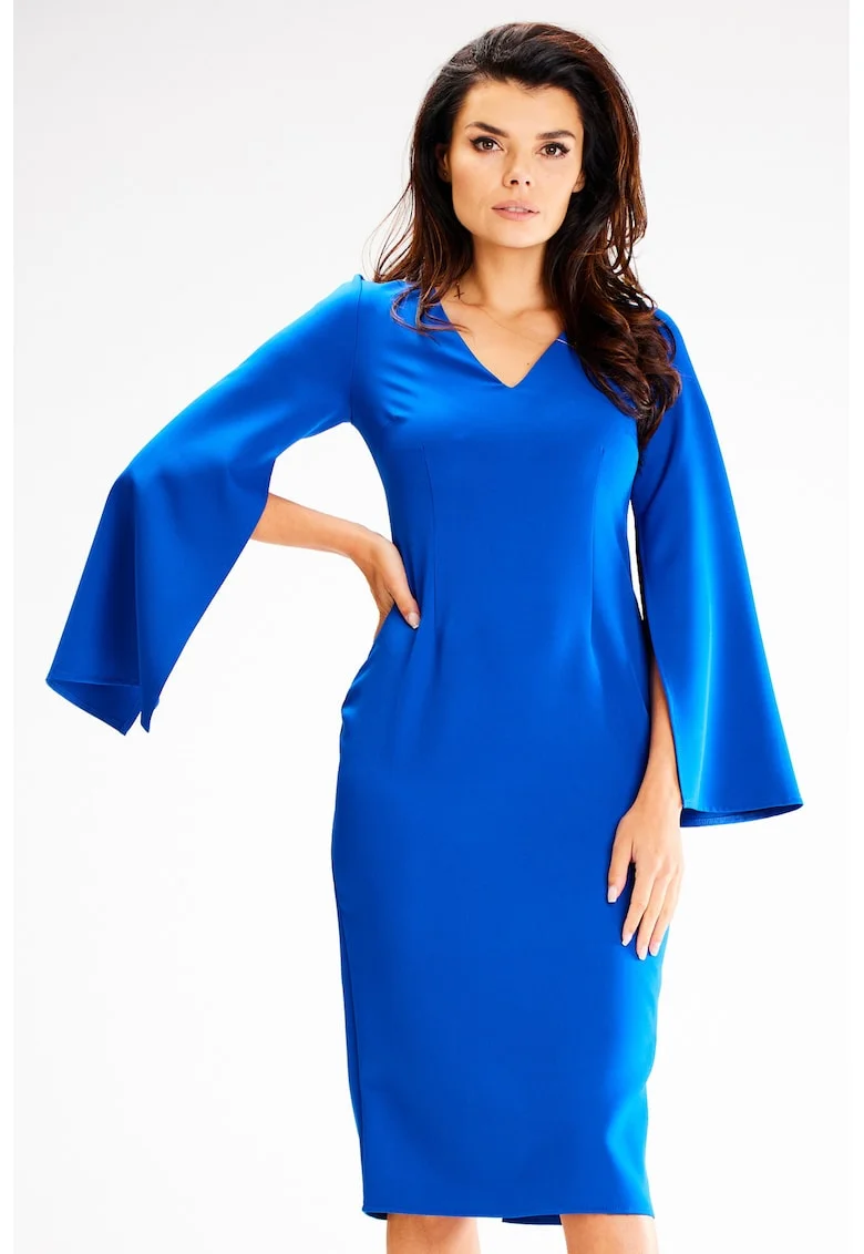 Rochie dama  Poliester, A596 - Albastru -