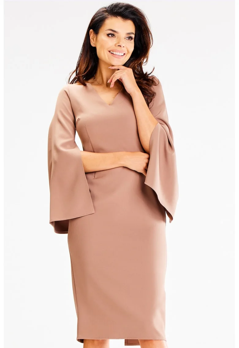 Rochie dama  Poliester, A596 - Cappuccino -