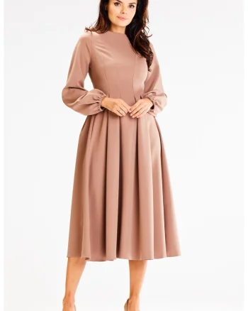 Rochie dama  Poliester, A595 - Cappuccino -