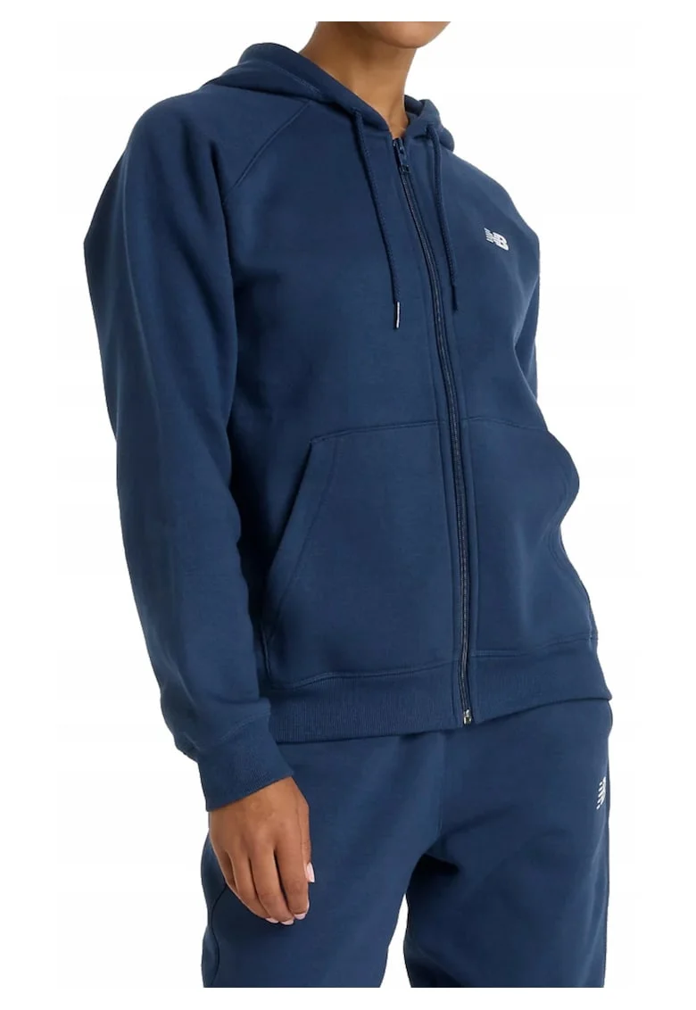 Hanorac lejer cu fermoar si maneci raglan,