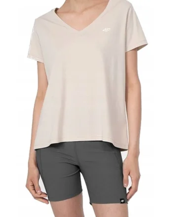 Tricou cu decolteu in V din bumbac