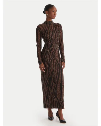 Rochie de cocktail  maro, fabrica usoara