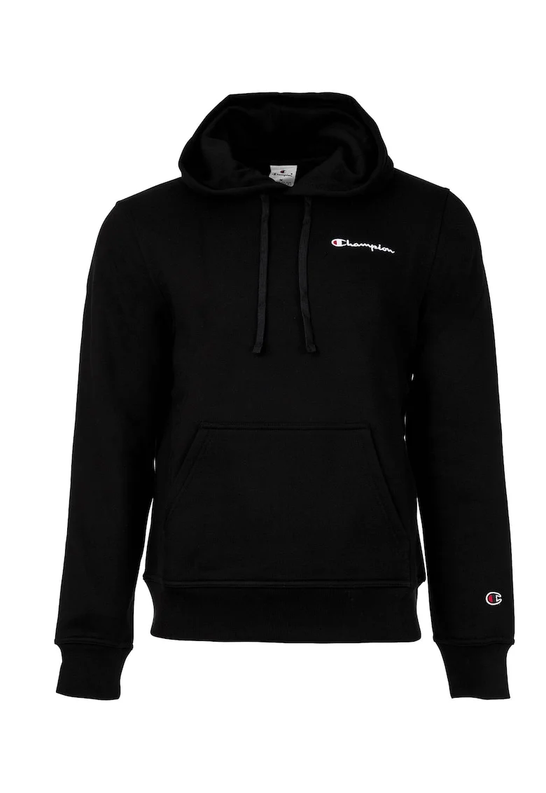 Hanorac cu detaliu logo, Negru