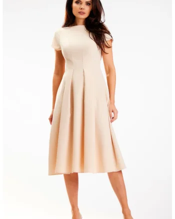 Midi Rochie Maneca scurta, La baza gatului A569