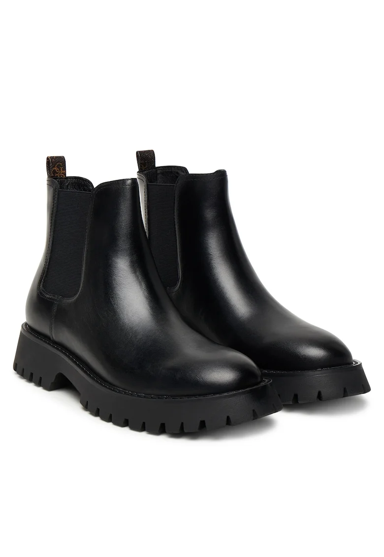 Cizme barbati,  FMTGOM LEA10, piele naturala, negru