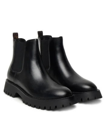 Cizme barbati,  FMTGOM LEA10, piele naturala, negru