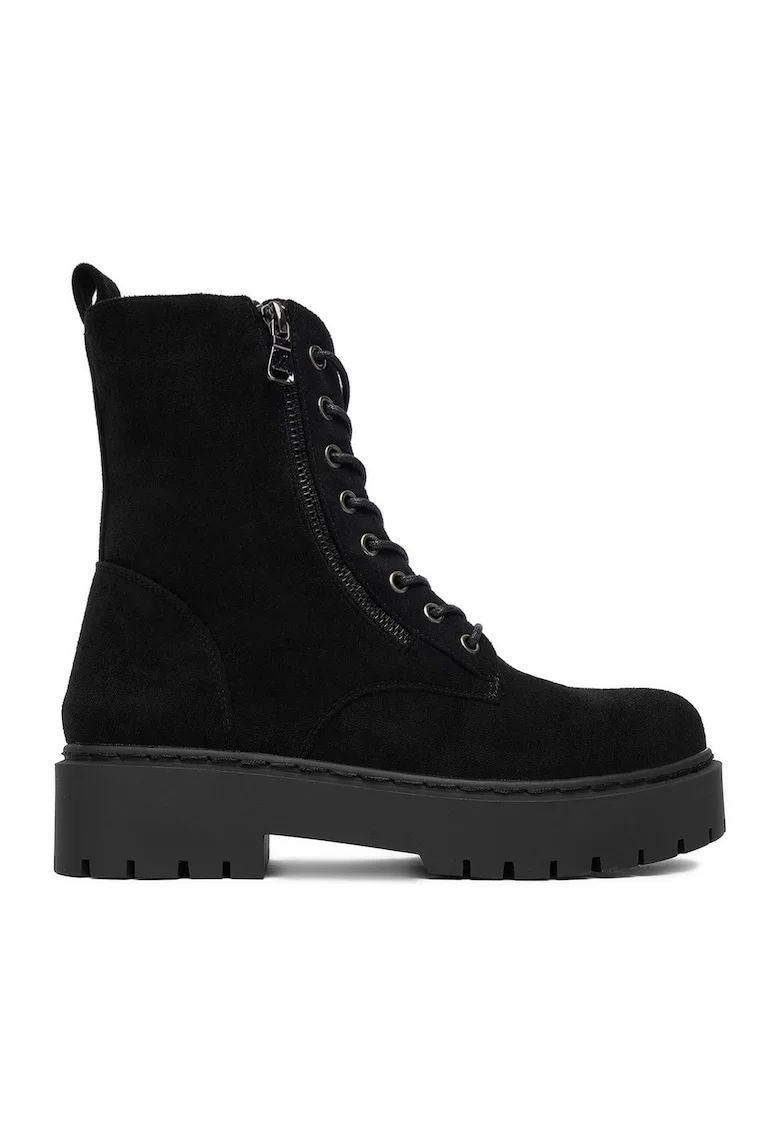 Botine dama HX21001-70D,  Textil, Negru