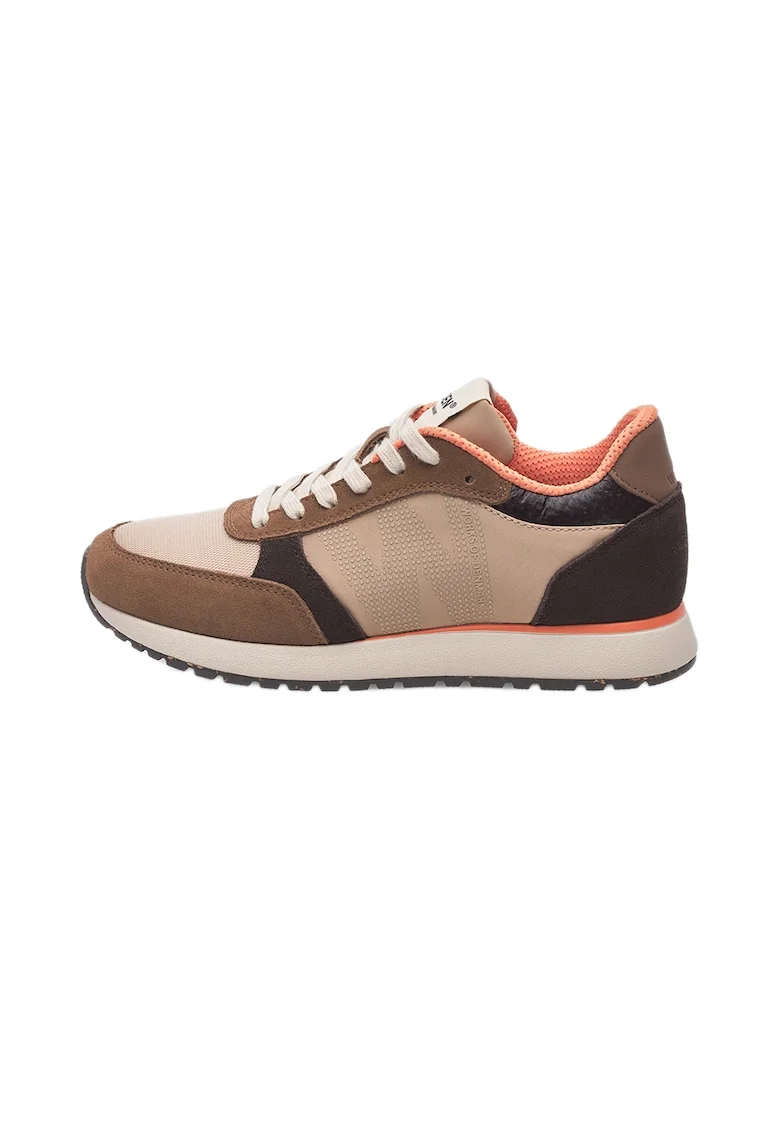 Pantofi sport colorblock, Maro taupe/Caramel