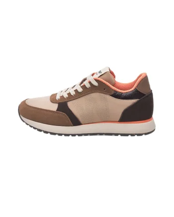 Pantofi sport colorblock, Maro taupe/Caramel