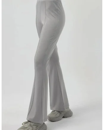 Pantaloni dama,  evazati gri, Gri carbune