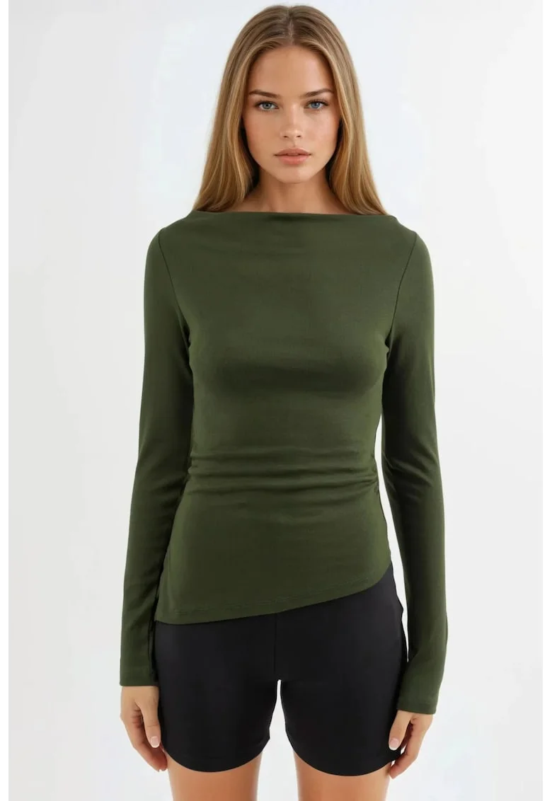 Bluza dama,  bumbac, verde padure