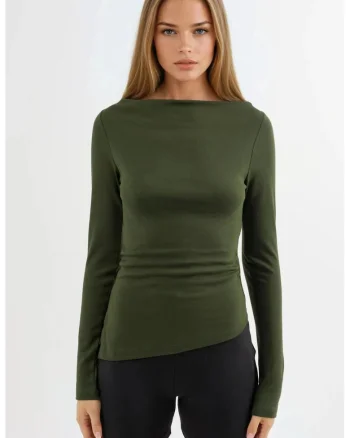 Bluza dama,  bumbac, verde padure