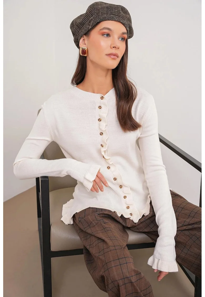 Cardigan dama  alb, One Size