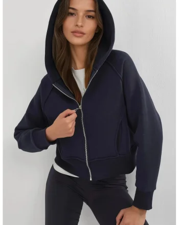 Hanorac dama,  Albastru Marin, Textil