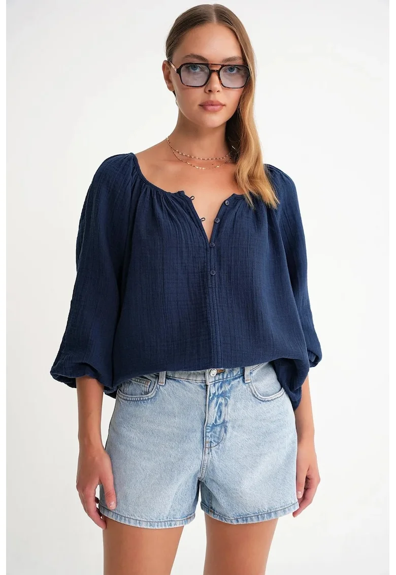Bluza dama,  Albastru Marin, Textil