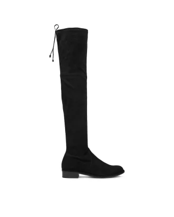 Cizme dama  Lowland, piele naturala, negru, suede