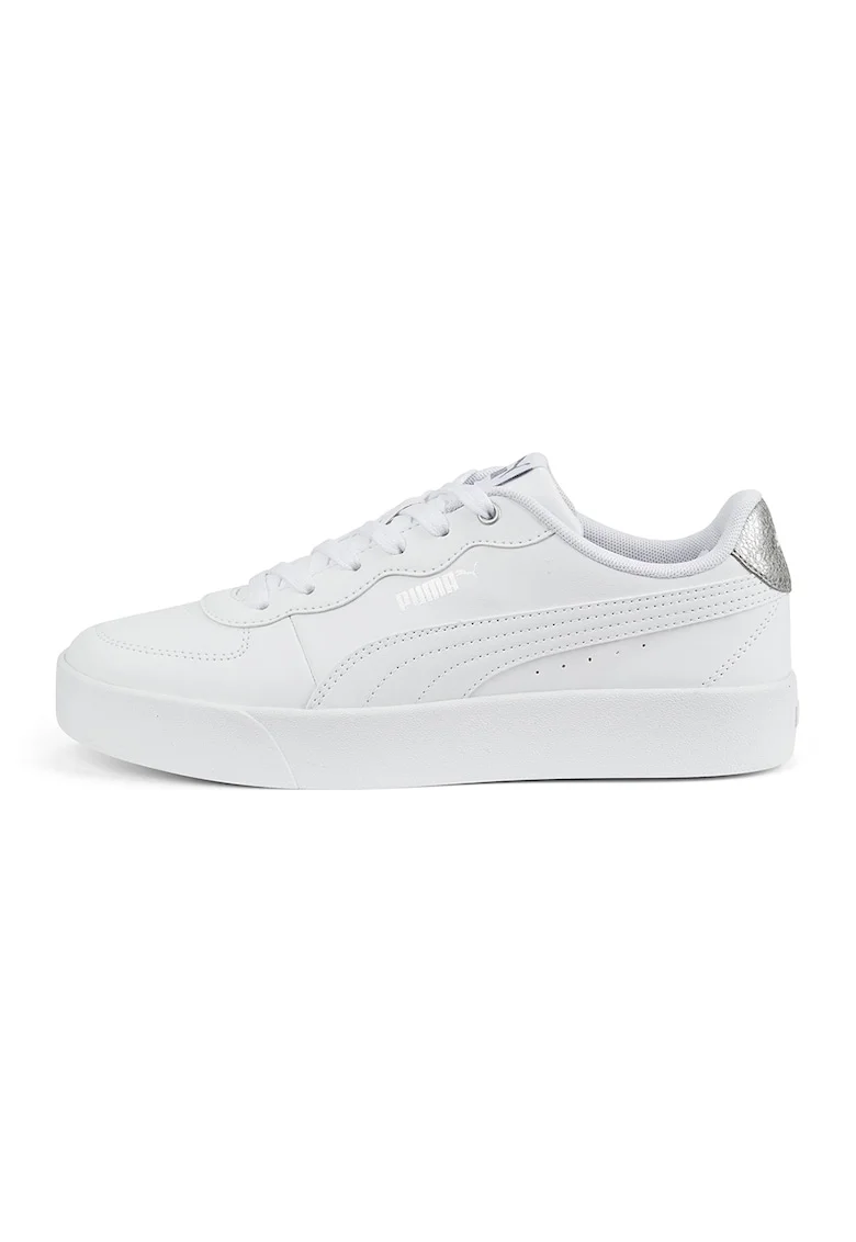 Pantofi sport de piele ecologica cu aspect deteriorat Skye Clean, Alb optic