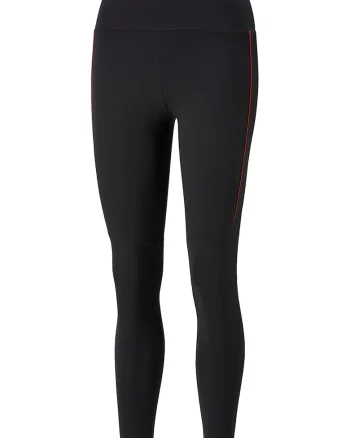 Colanti din amestec de bumbac cu segmente contrastante, Negru/Rosu vermillion