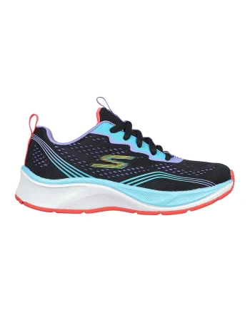 Pantofi sport cu model colorblock din plasa cu aspect tricotat Elite, Negru/Turcoaz