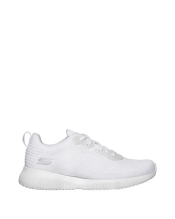 Pantofi sport din material tricotat Bobs Squad Tough Talk, Alb
