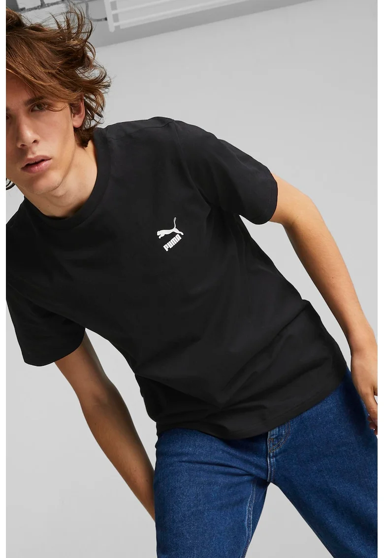 Tricou regular fit cu logo Classics, Negru