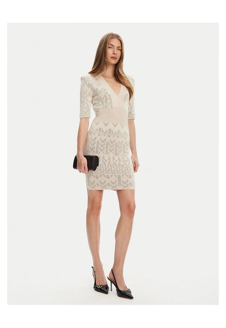Rochie tricotata de dama Marciano Guess 5YGK20 5877Z, bej