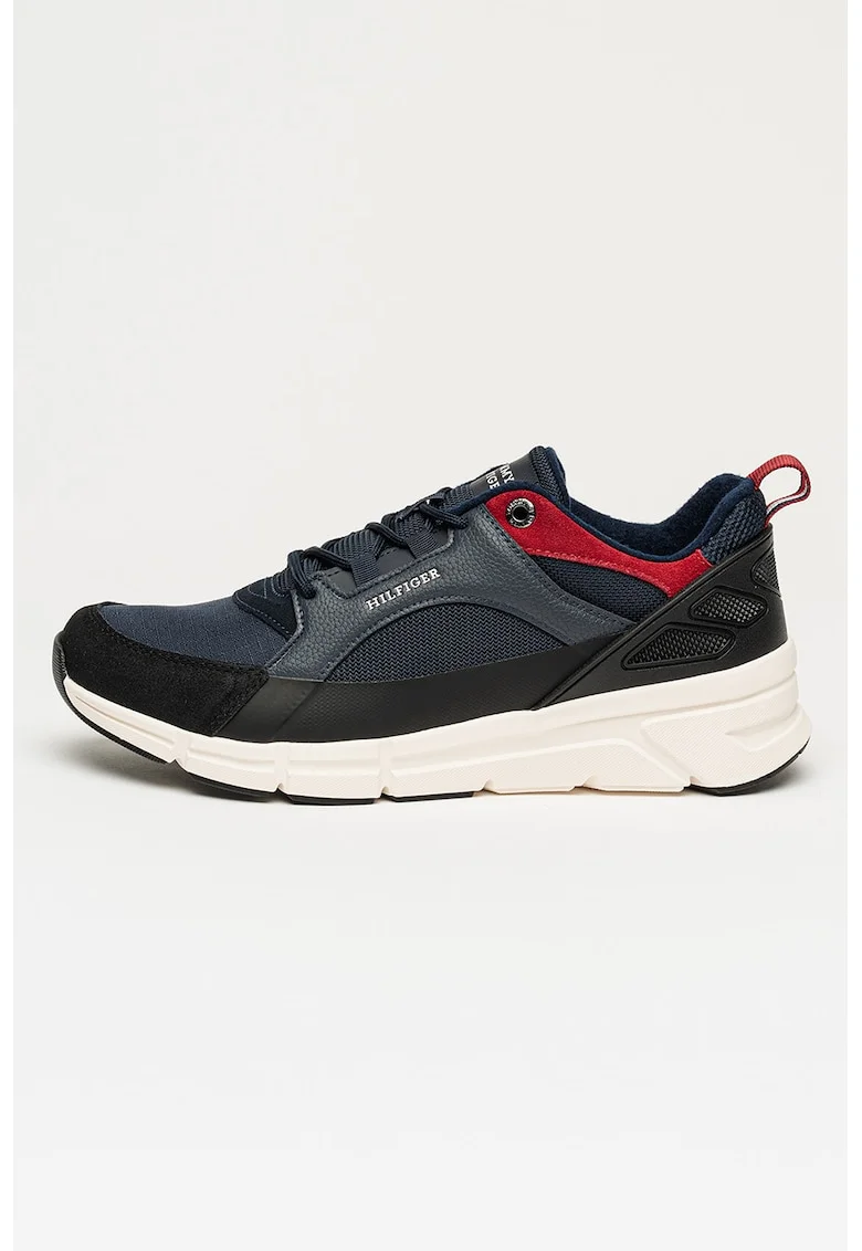 Pantofi sport cu garnituri din piele Moder Comfort Run, Rosu/Bleumarin
