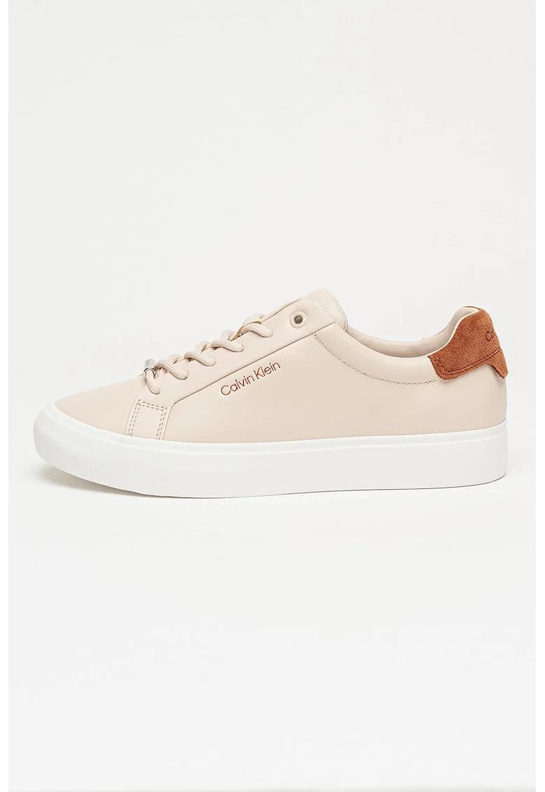 Pantofi sport cu talpa plata si varf rotund, Piersica