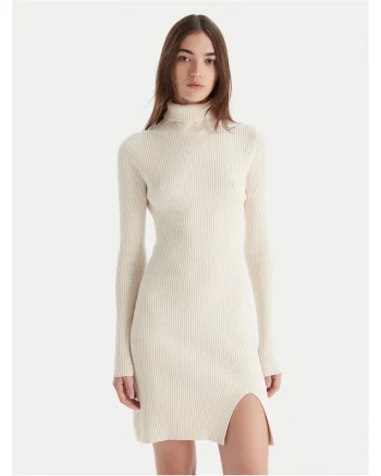 Rochie tricotata de dama  ecru,