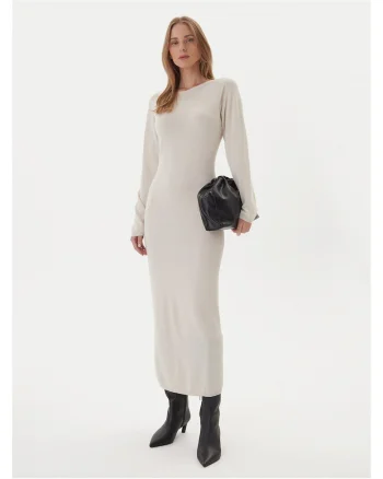 Rochie tricotata  pentru femei, ecru,