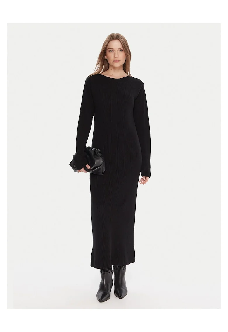 Rochie tricotata de dama  negru,