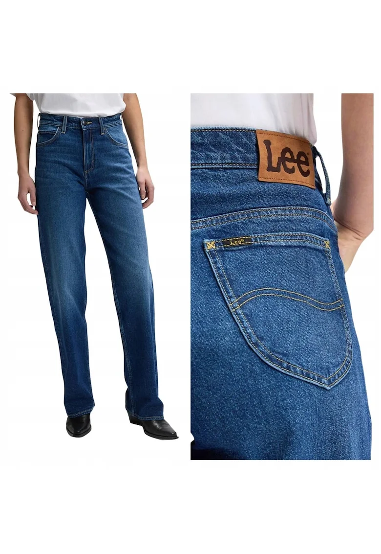 Blugi Dama,  Rider Loose, W28-L31 US, Albastru, Bumbac, Design Clasic Casual, Ideal Pentru Uz Zilnic, Material Premium Confortabil, Aspect Denim Modern, 5 Buzunare, Fermoar