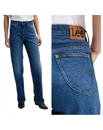 Blugi Dama,  Rider Loose, W28-L31 US, Albastru, Bumbac, Design Clasic Casual, Ideal Pentru Uz Zilnic, Material Premium Confortabil, Aspect Denim Modern, 5 Buzunare, Fermoar
